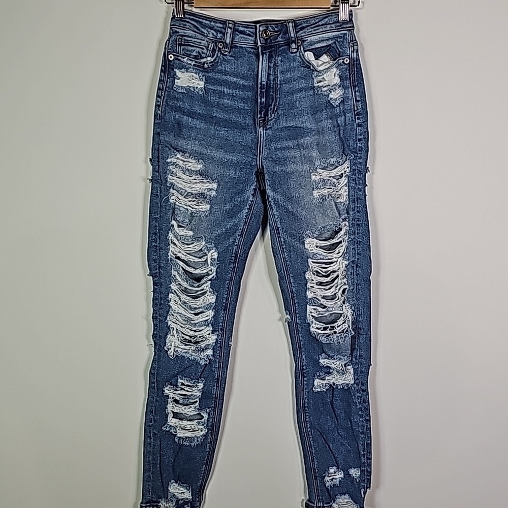 American Eagle size 0 stretch high rise mom jeans